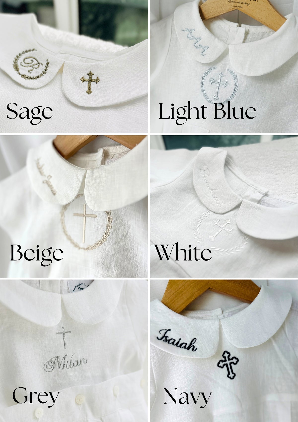 Warm white cotton sweater with optional first birthday embroidery