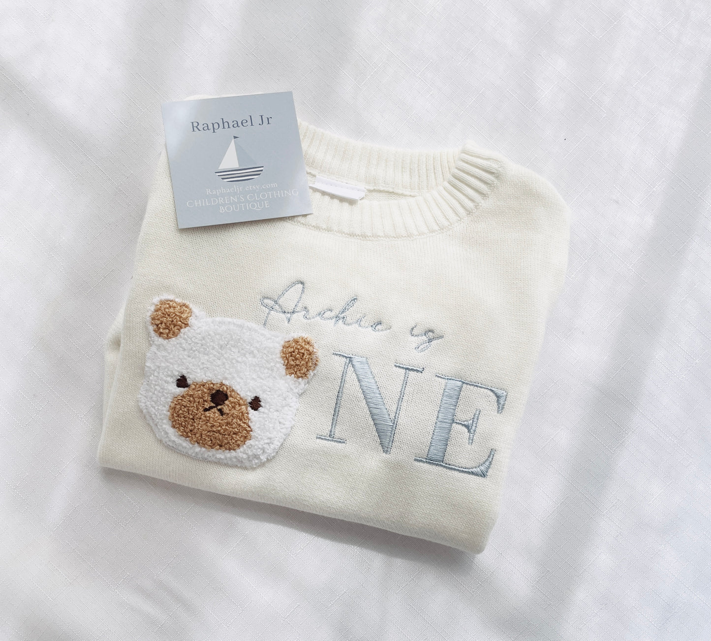 Baby first birthday whale teddy safari balloon sweater jumper with embroidery of your choice