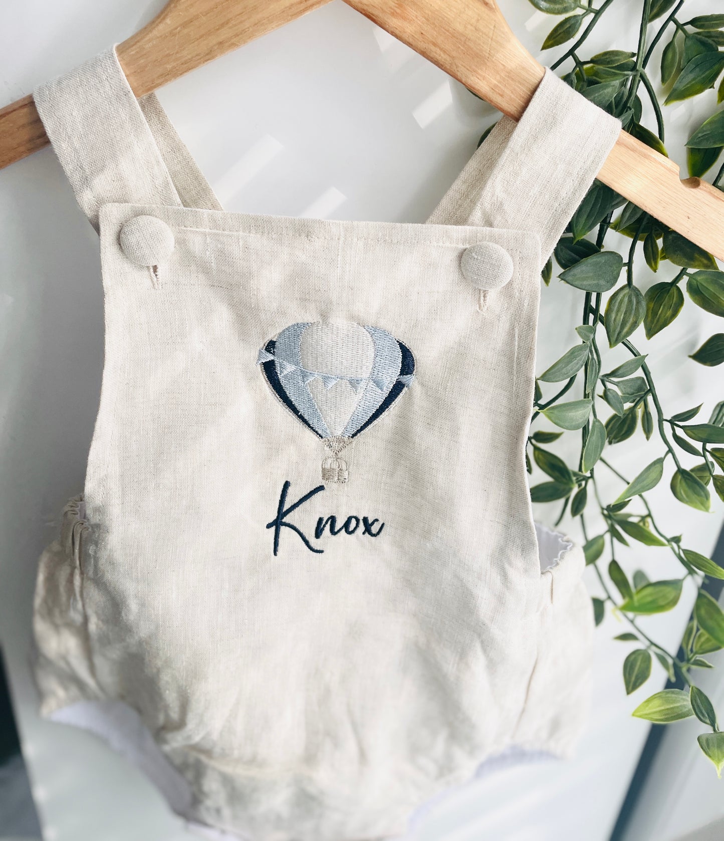 Boys Blue or white Birthday romper overalls Peter Rabbit