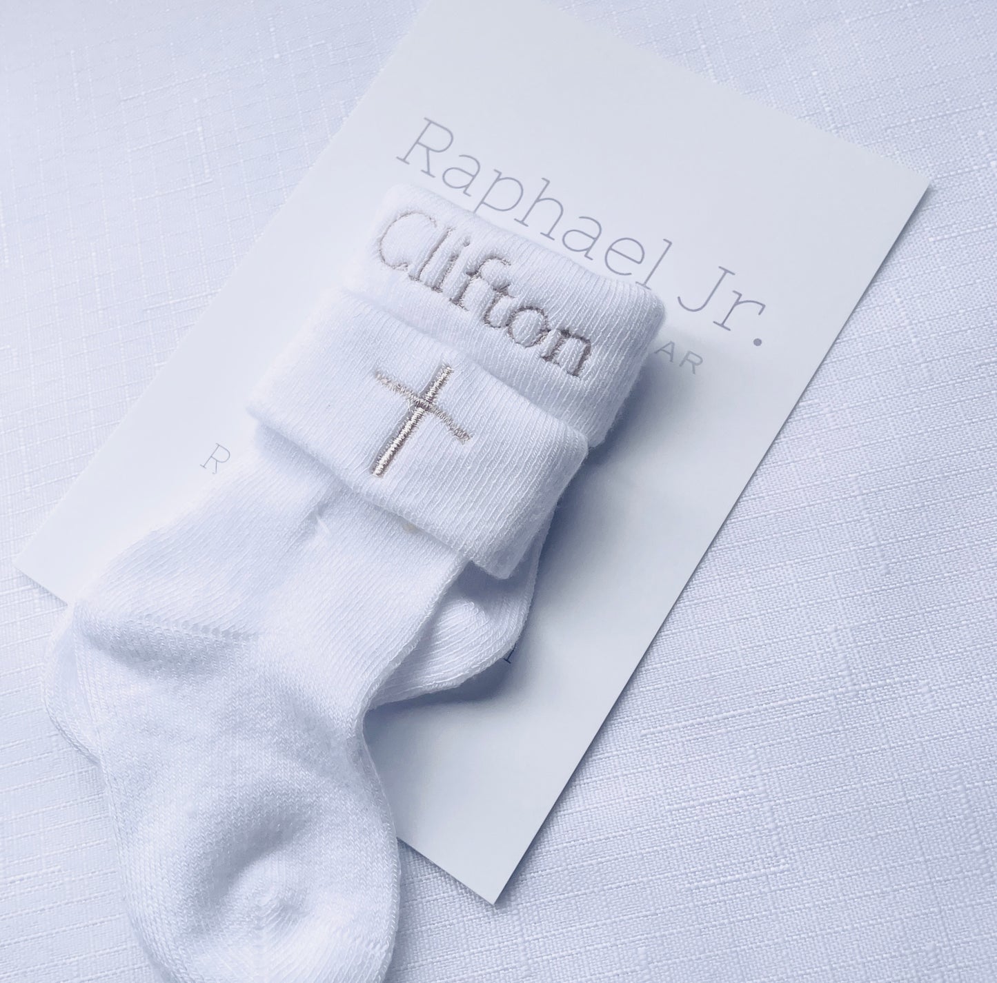 Baby and toddlers white christening socks