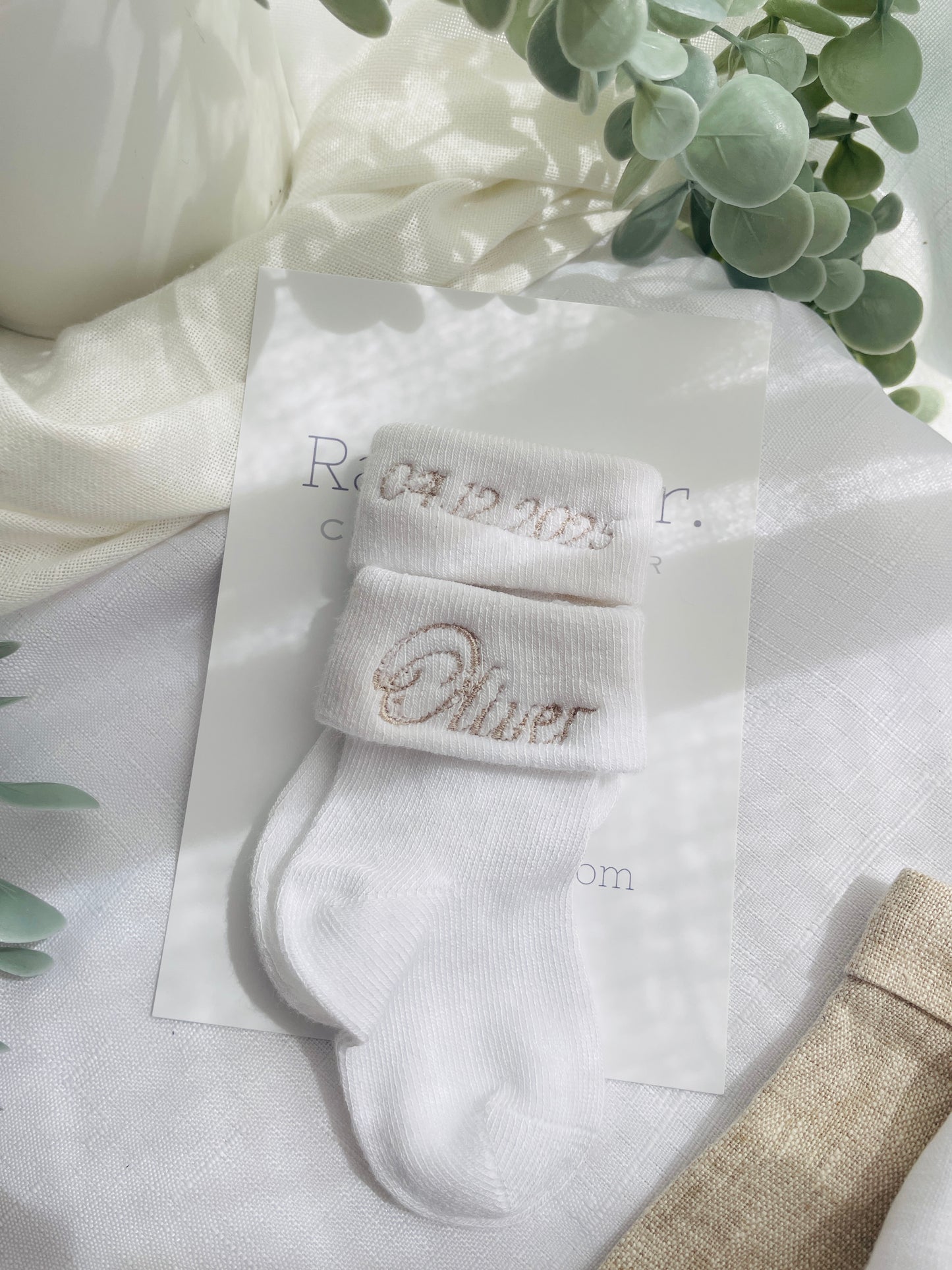 Baby and toddlers white christening socks
