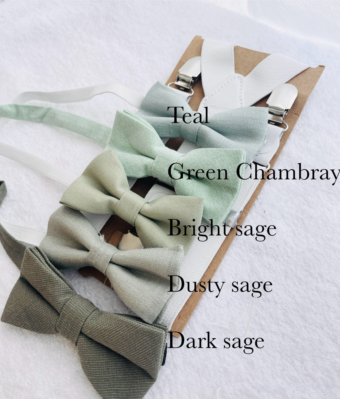 Baby and toddler bow ties and suspenders set