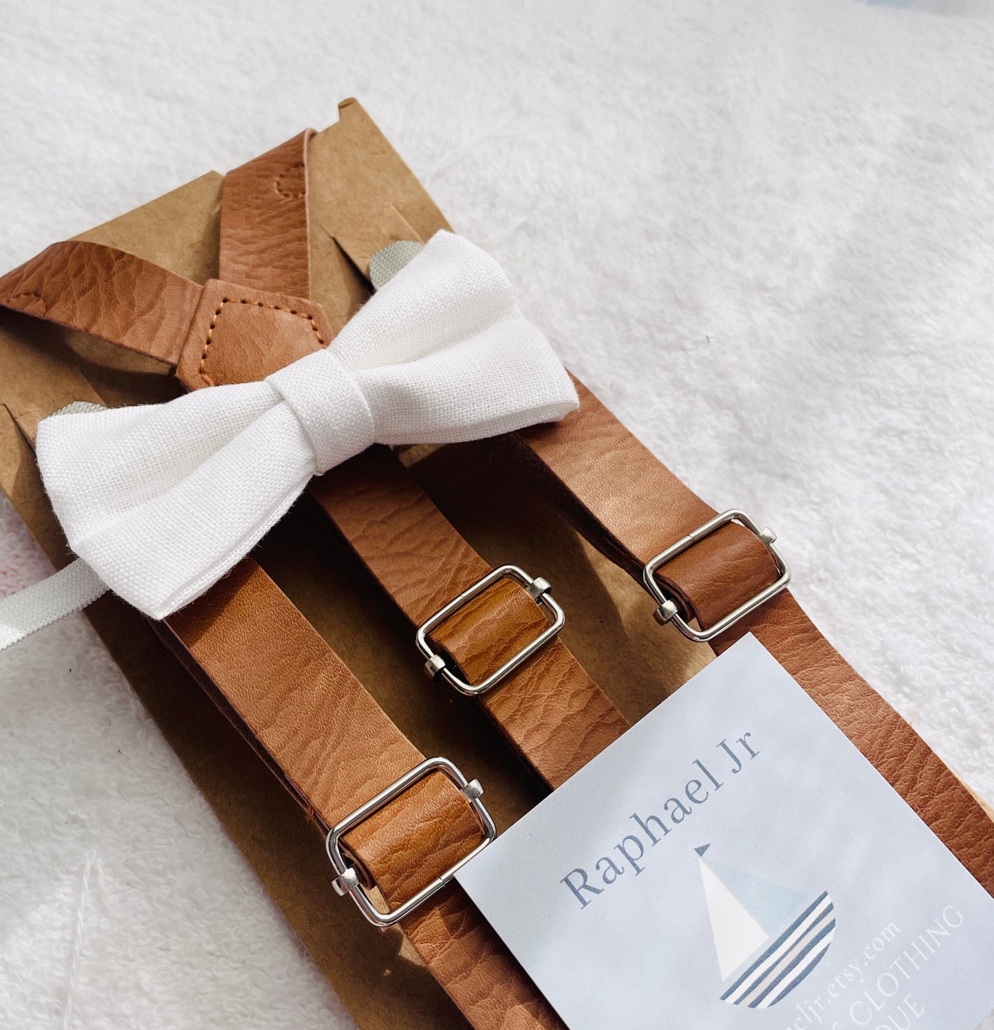 Baby and toddler bow ties and suspenders set