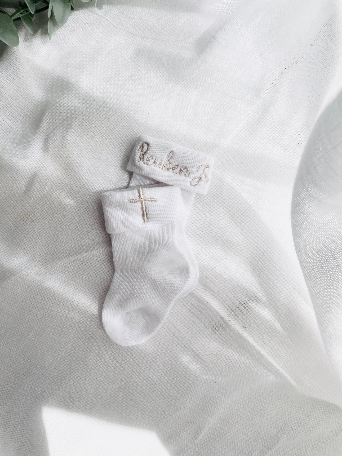 Baby and toddlers white christening socks