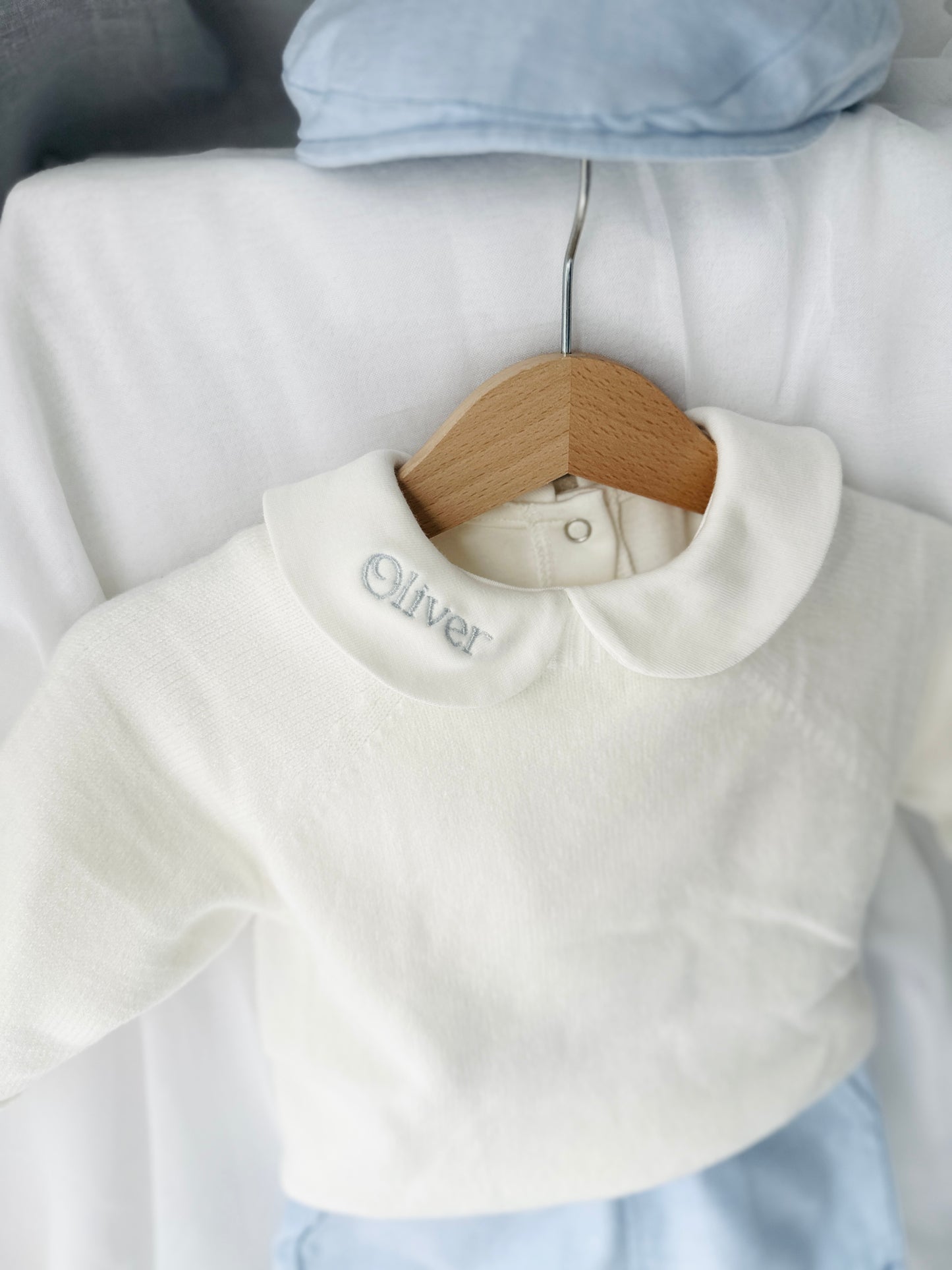 Long Sleeve Round Collar Cotton Onesie Bodysuit