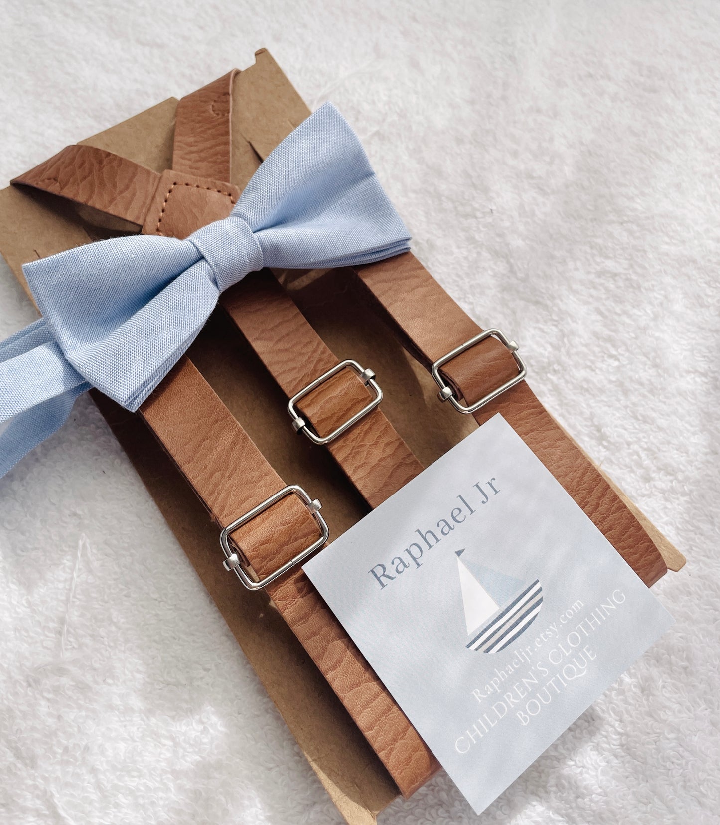 Baby and toddler bow ties and suspenders set