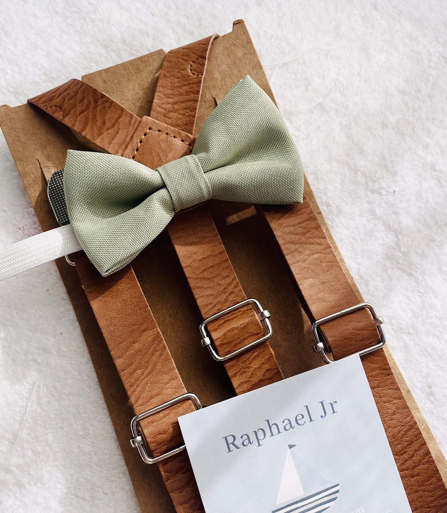 Baby and toddler bow ties and suspenders set