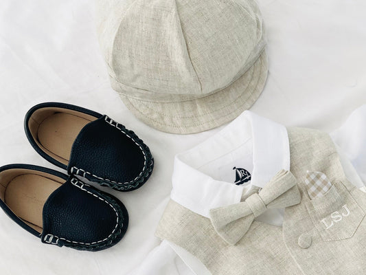 Navy blue leather moccasins loafers boat shoes