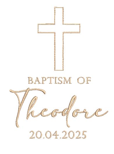 Personalised baptism christening hand towel with embroidery and optional bib