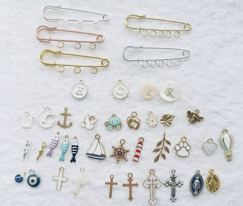 Baby Baptism keepsake Pin silver plated Brooch