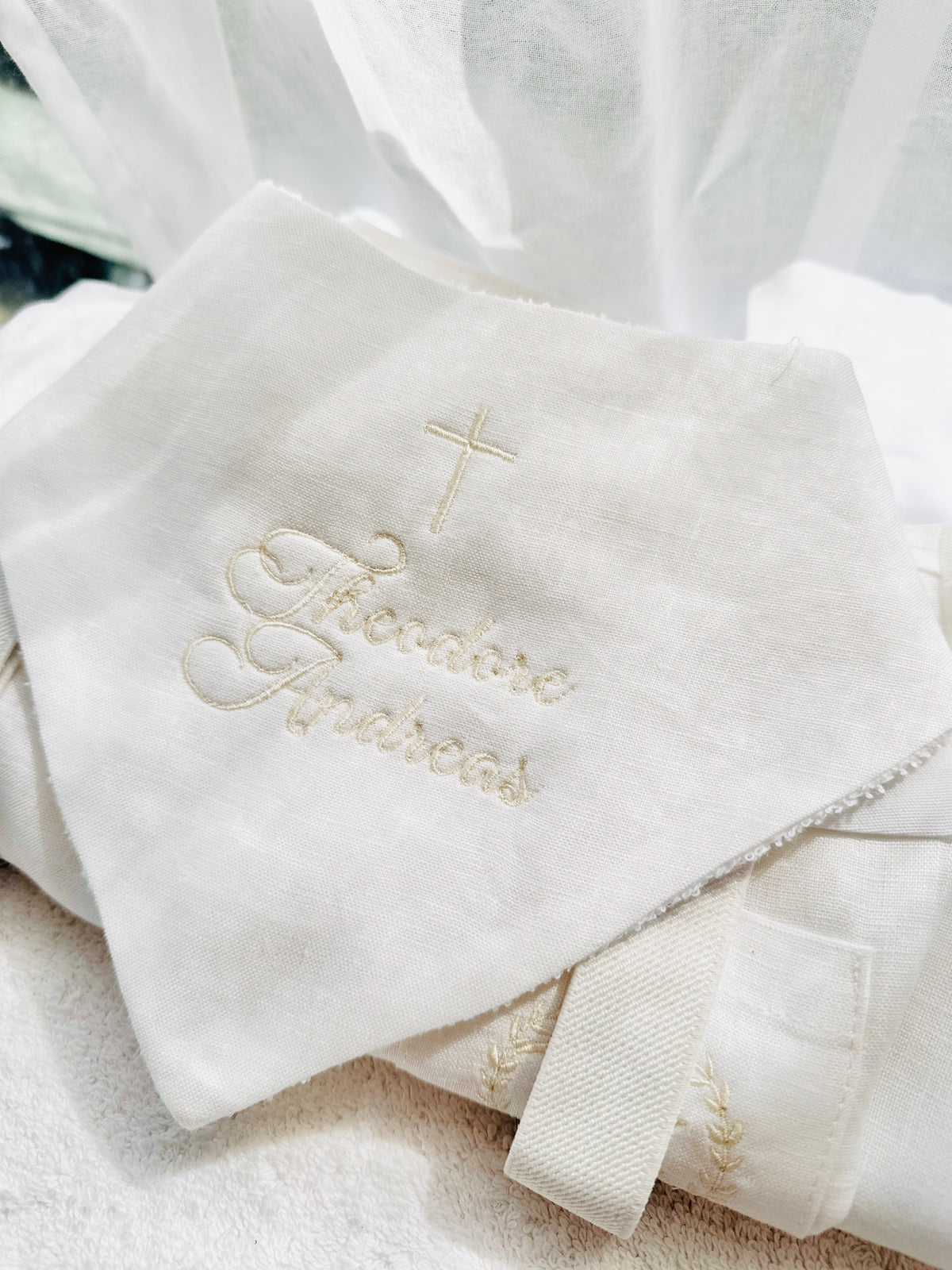 Baptism and Christening bath towels and sheets