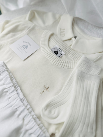 Long Sleeve Collared Cotton Onesie Bodysuit