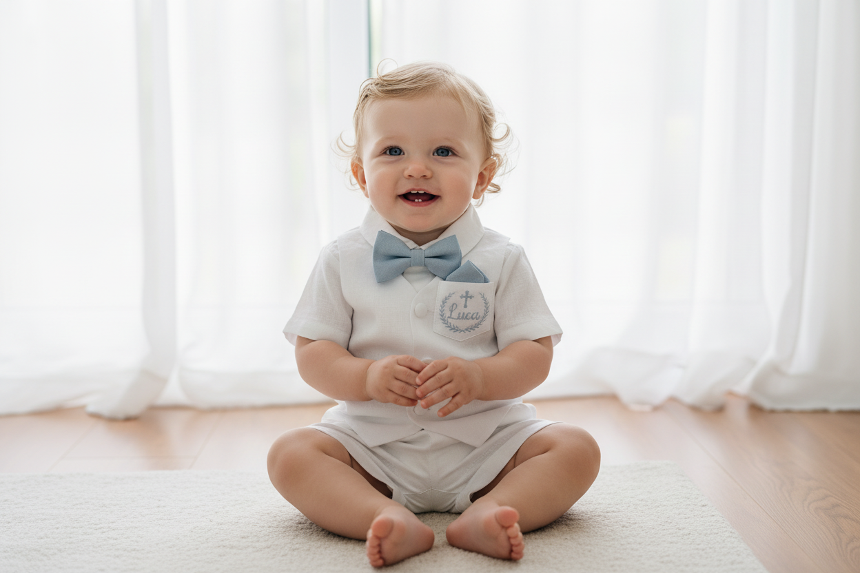 White linen vest waistcoat