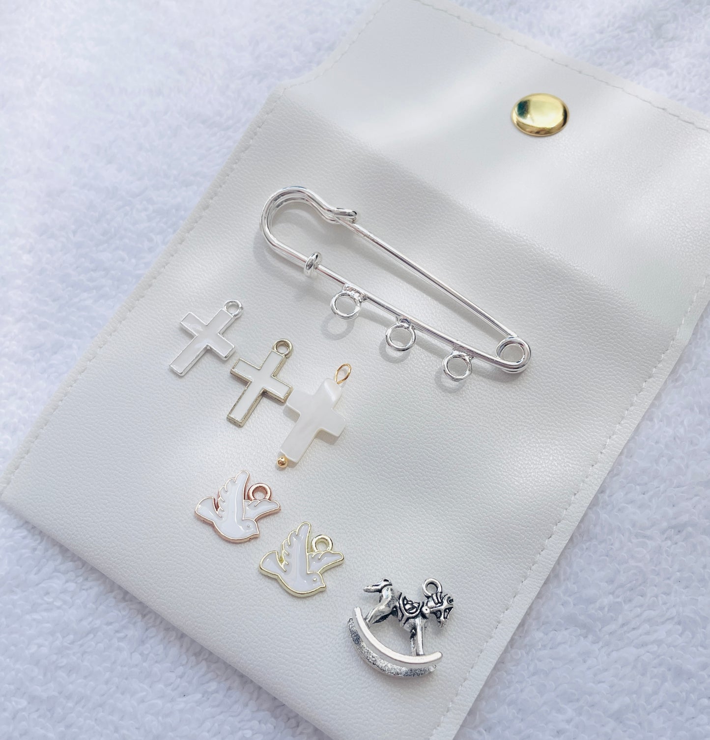 Baby Baptism keepsake Pin silver plated Brooch