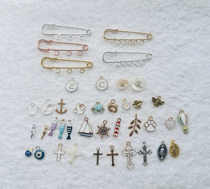 Baby Baptism keepsake Pin silver plated Brooch