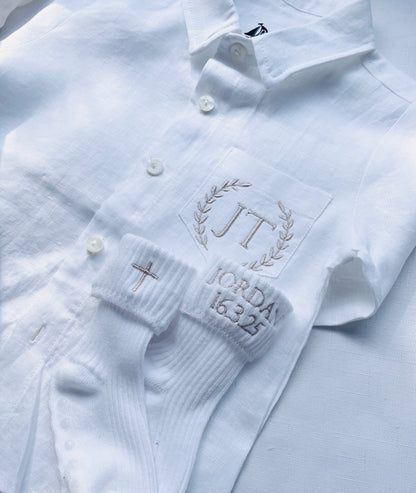 Baby and toddlers white christening socks