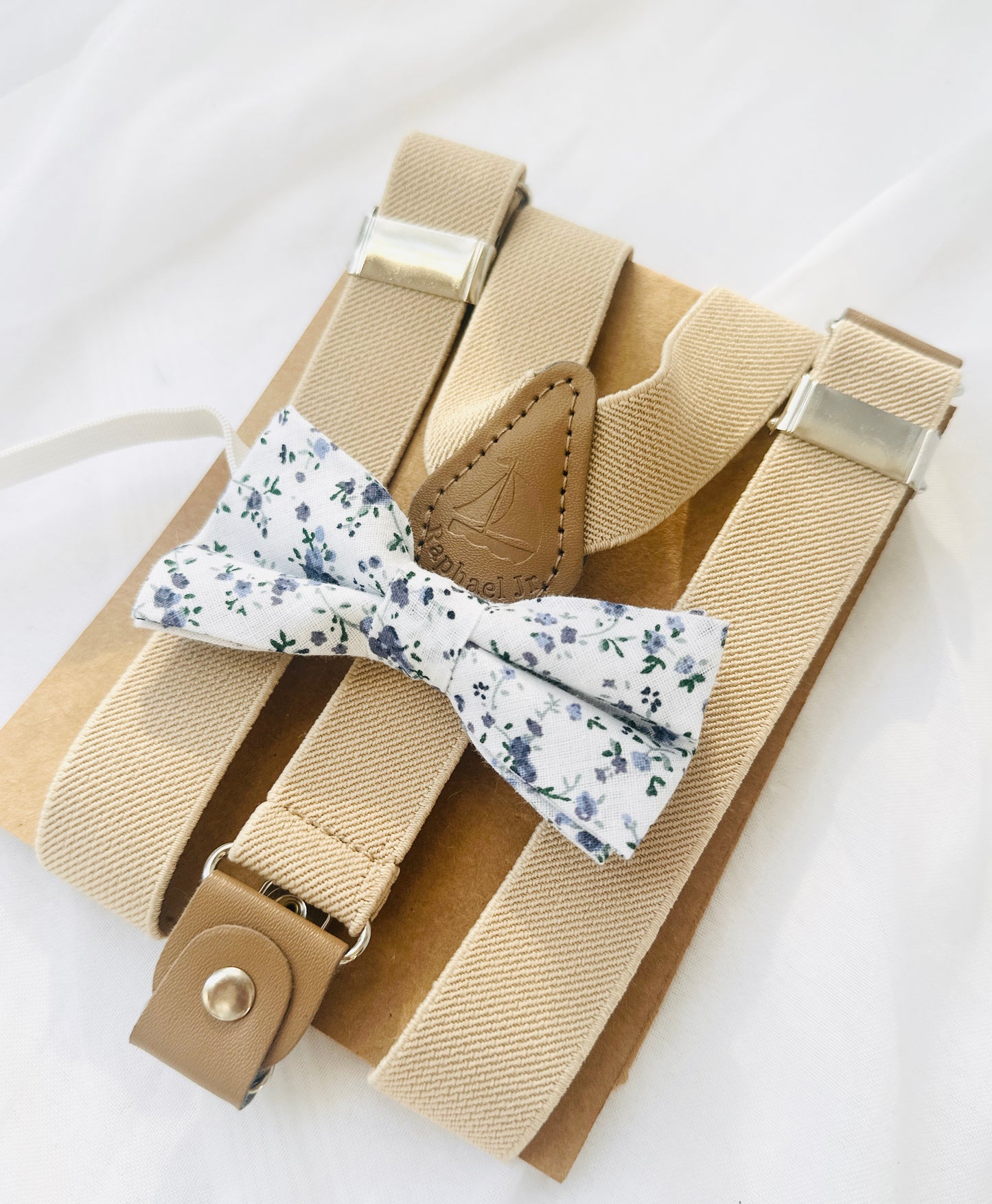 Baby and toddler bow ties and suspenders set