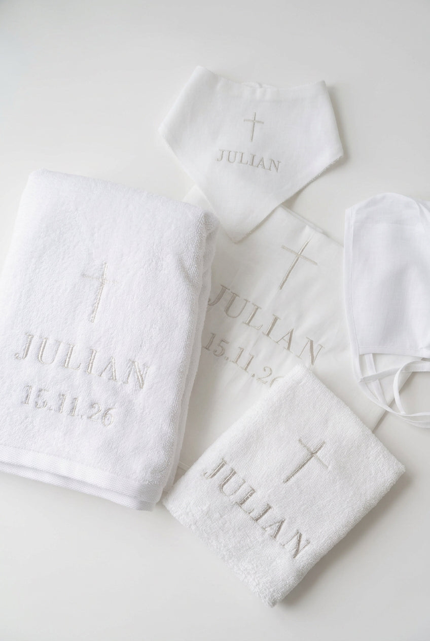 Baptism and Christening bath towels and sheets