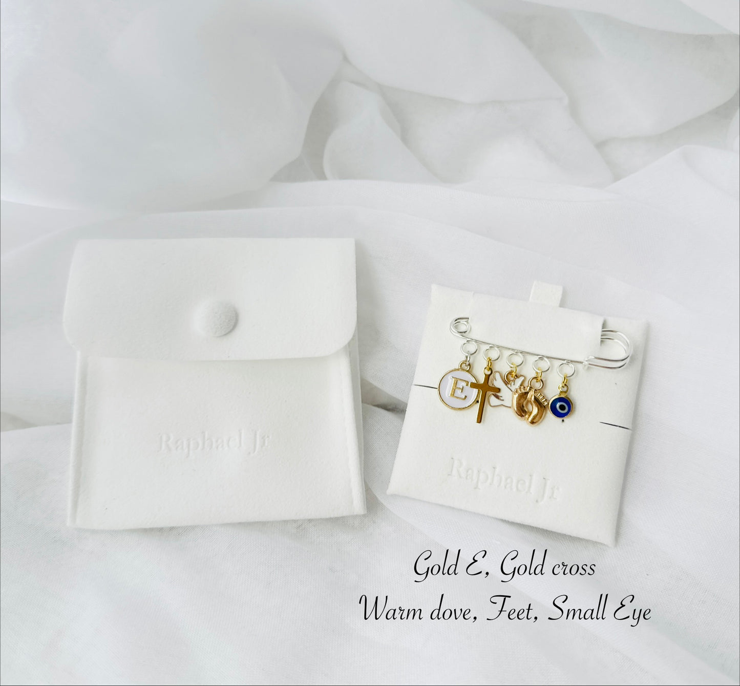 Baby Baptism keepsake Pin silver plated Brooch
