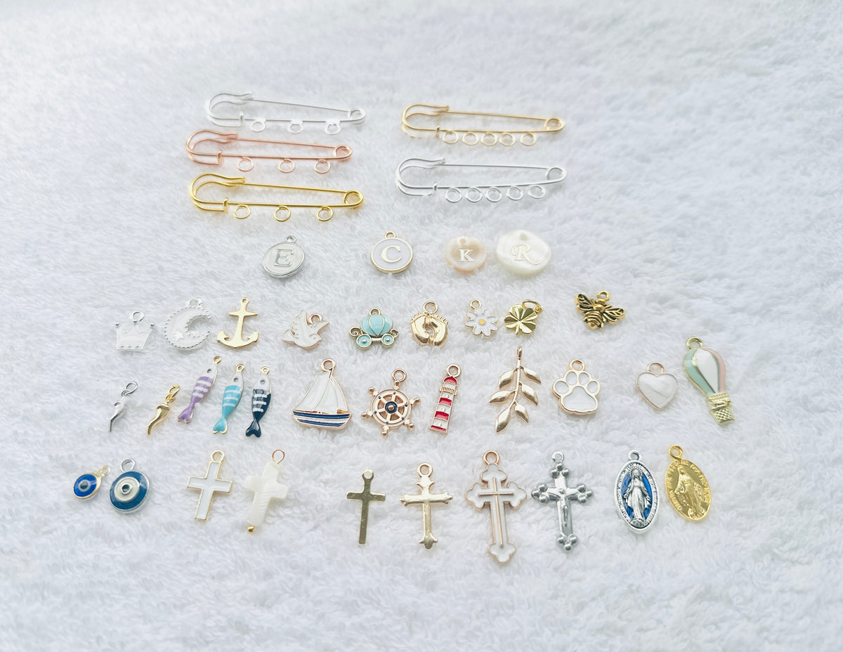 Baby Baptism keepsake Pin silver plated Brooch