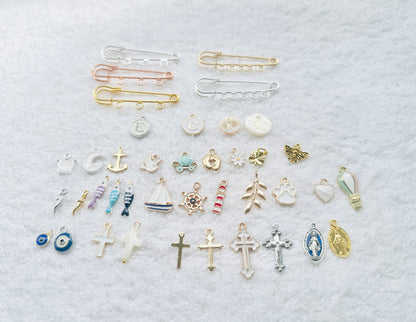 Baby Baptism keepsake Pin silver plated Brooch