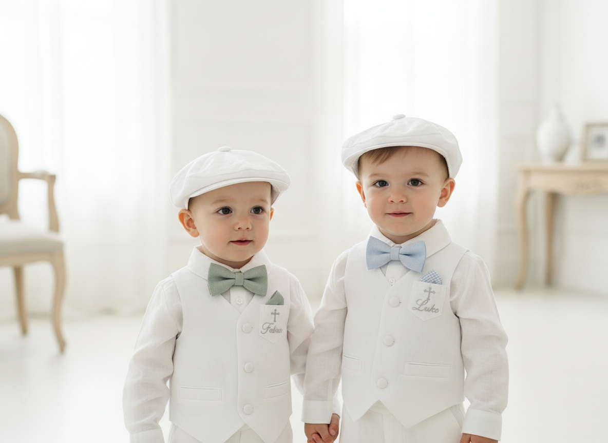 White linen vest waistcoat