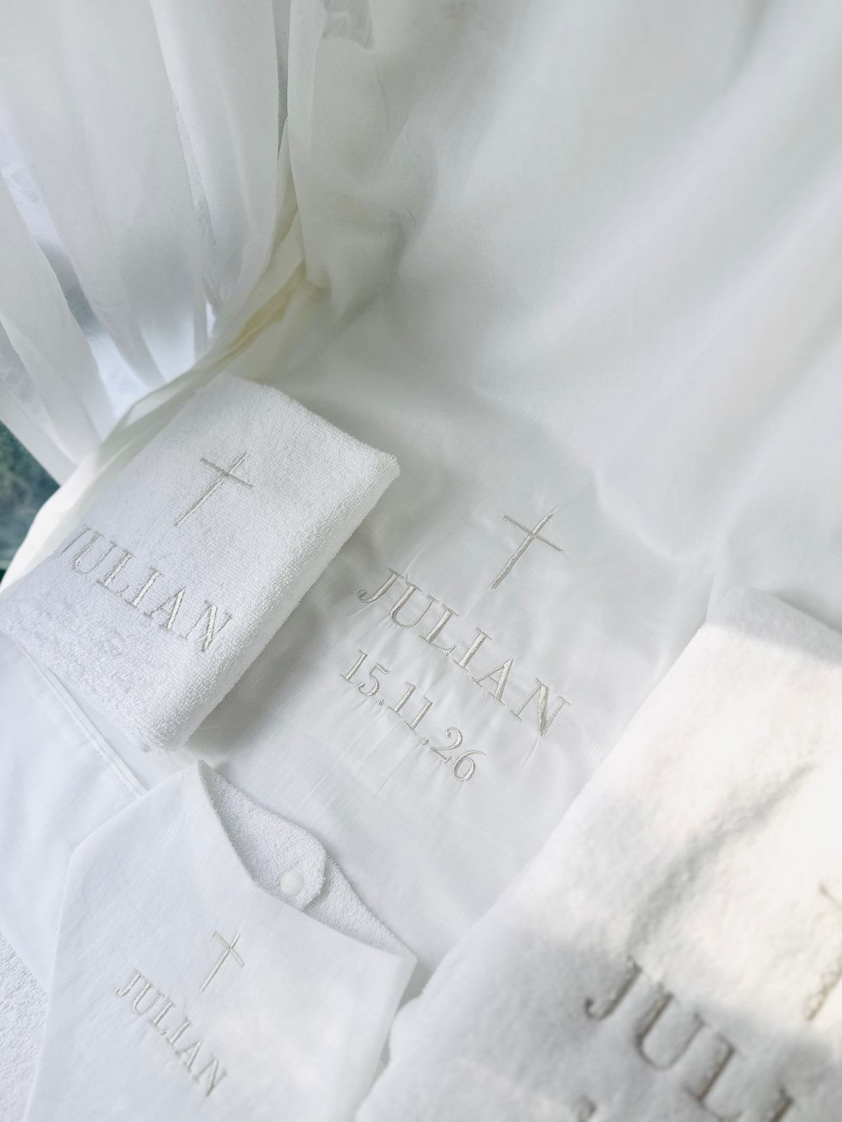 Baptism and Christening bath towels and sheets