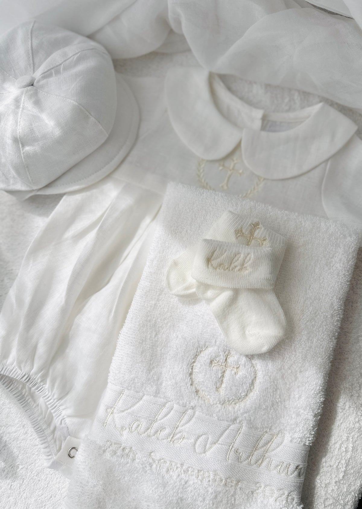 Baptism and Christening bath towels and sheets