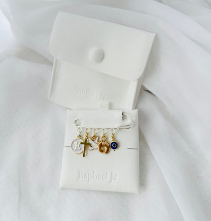 Baby Baptism keepsake Pin silver plated Brooch