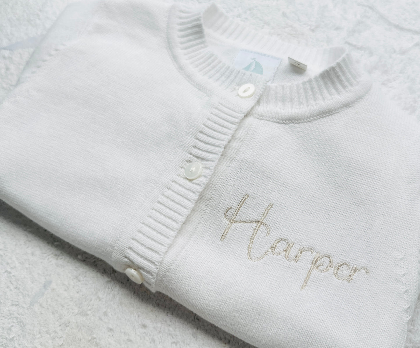 Pure Linen knee length Baptism Dress with embroidery and bloomers and optional ribbon