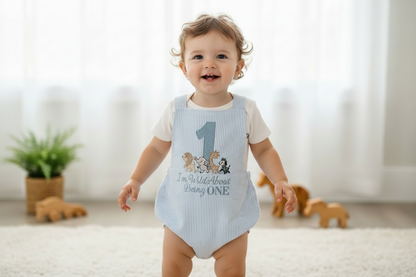 Boys Blue or white Birthday romper overalls Peter Rabbit