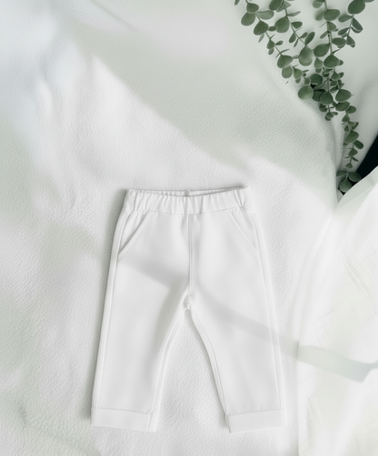 Boys white pure linen pants