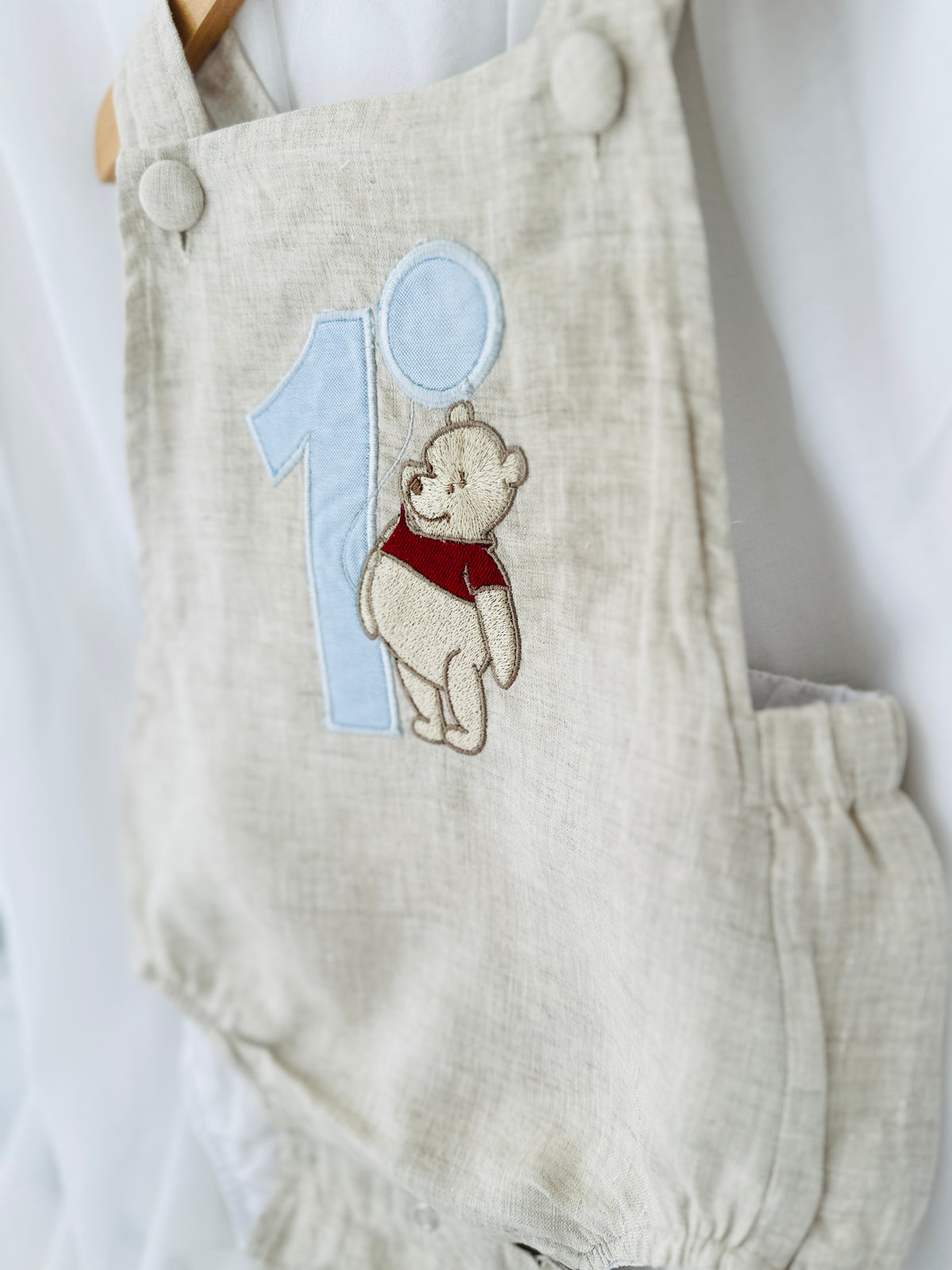 Boys White Linen First Birthday overalls romper one silly goose onederful world oneder the sea teddy car balloons and more