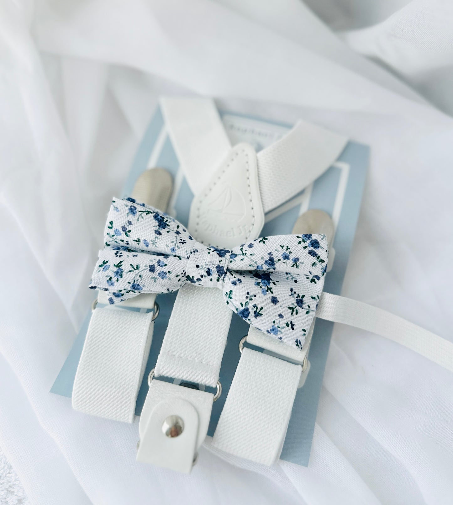 Boys White linen Baptism blazer jacket with optional embroidery