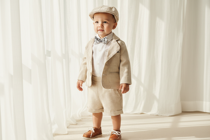 Baby and toddlers brown tan Leather oxford shoes