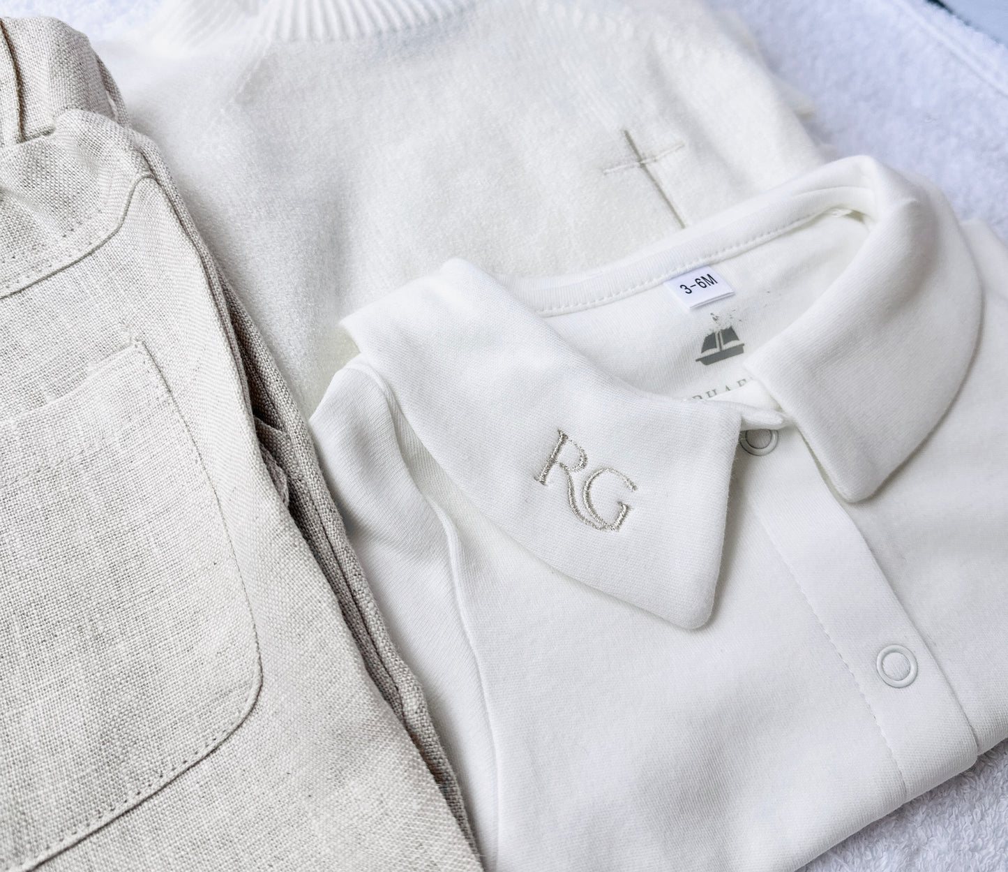 Long Sleeve Collared Cotton Onesie Bodysuit