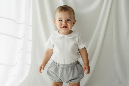 Light Grey pure linen bloomers