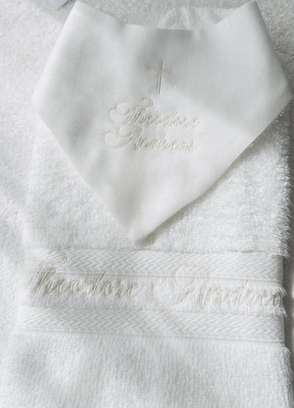 Baptism and Christening bath towels and sheets