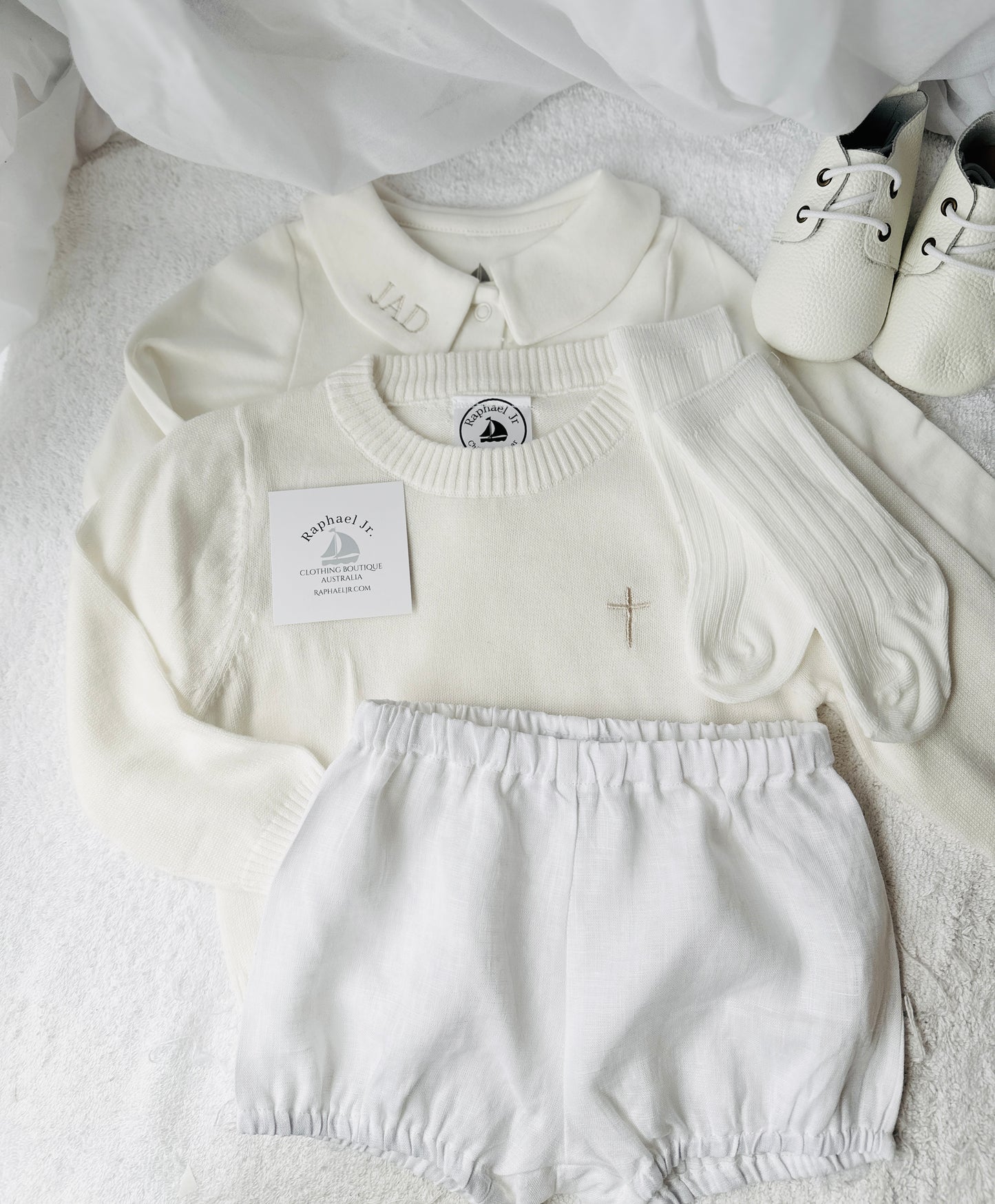 Long Sleeve Collared Cotton Onesie Bodysuit