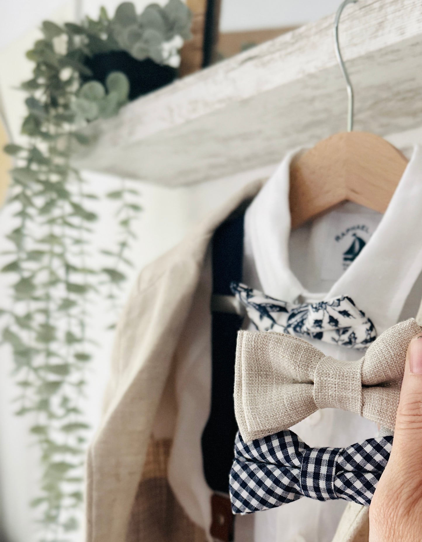 Boys Navy blue linen Summer suit
