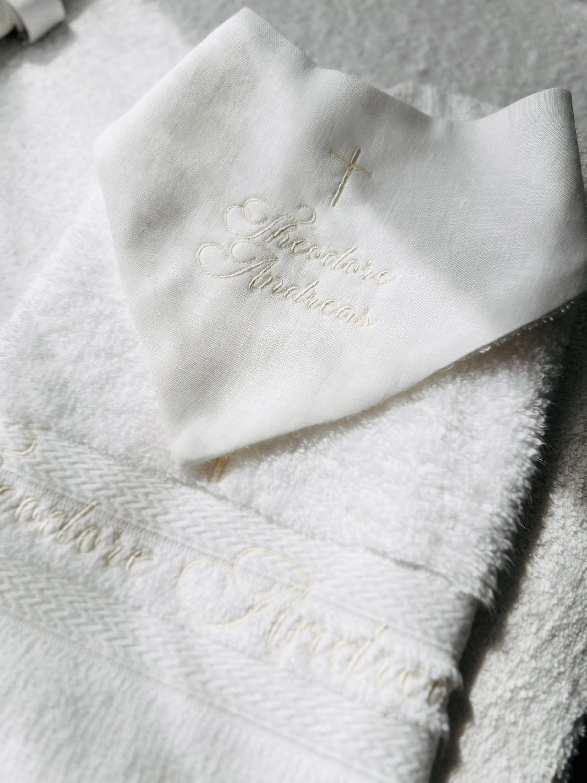 Baptism and Christening bath towels and sheets