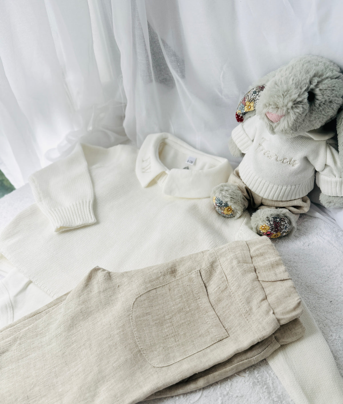 Long Sleeve Collared Cotton Onesie Bodysuit