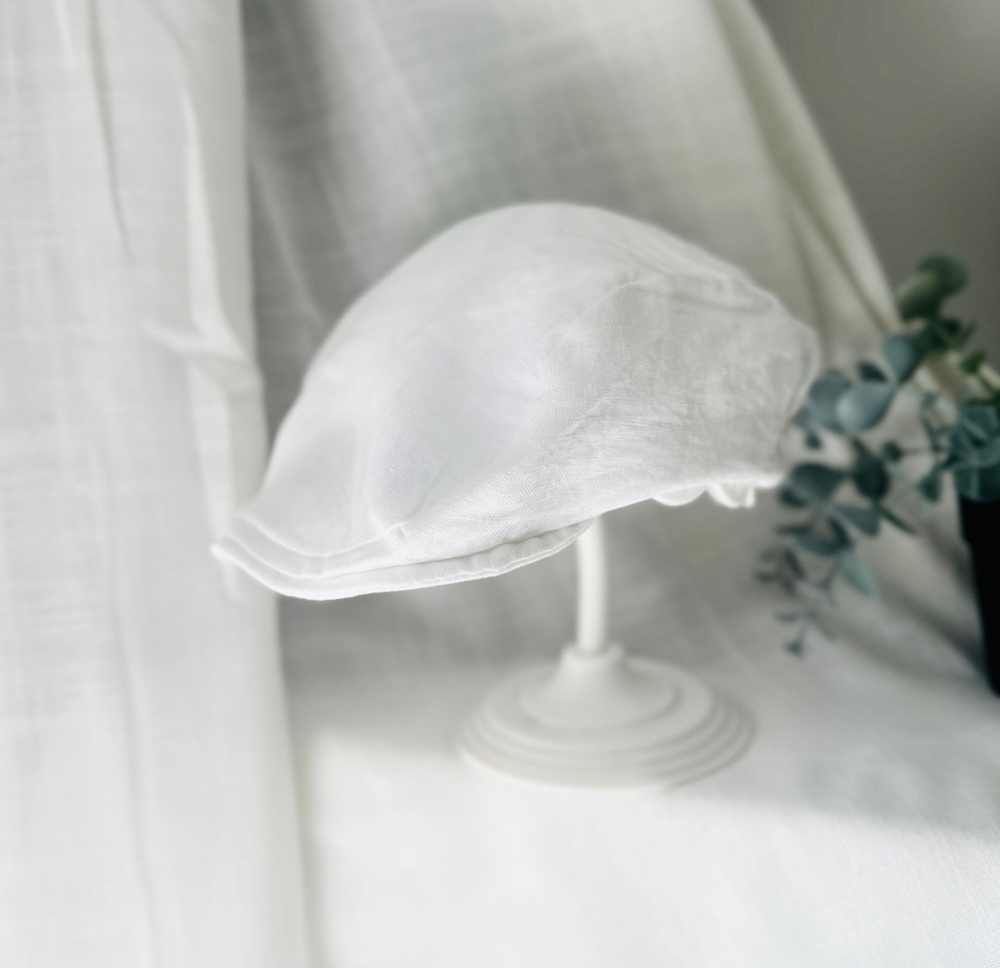 White linen summer Baptism outfit with suspender shorts, shirt, bowtie plus optional extras