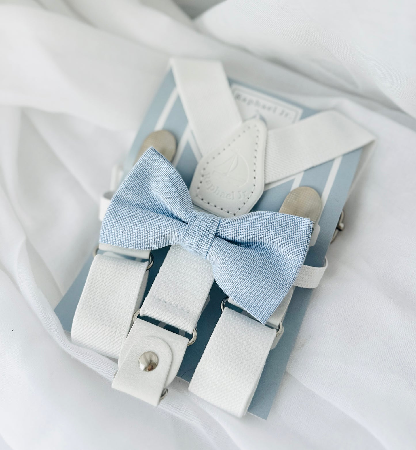 Boys White linen Baptism blazer jacket with optional embroidery