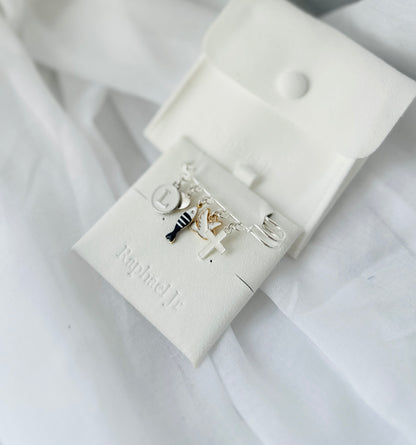 Baby Baptism keepsake Pin silver plated Brooch