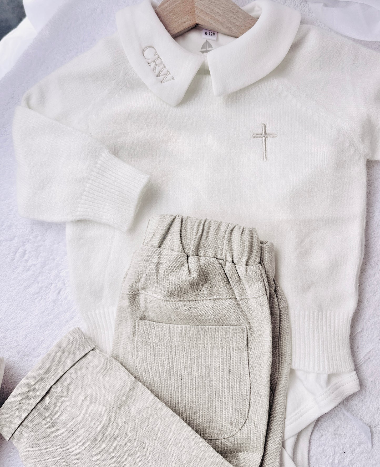 Long Sleeve Collared Cotton Onesie Bodysuit