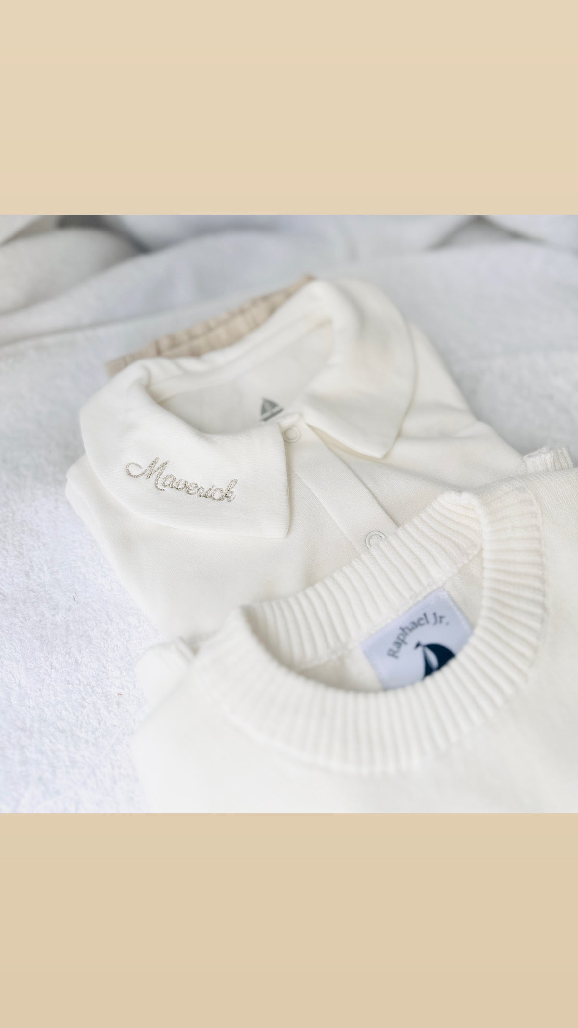 Long Sleeve Collared Cotton Onesie Bodysuit
