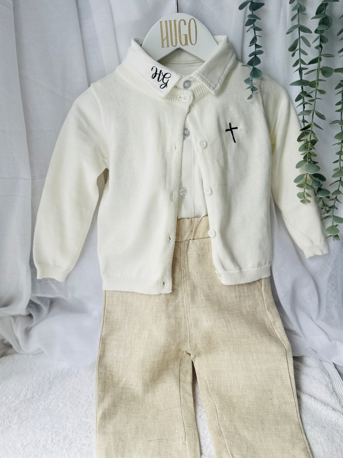 Long Sleeve straight Collared Cotton Onesie Bodysuit