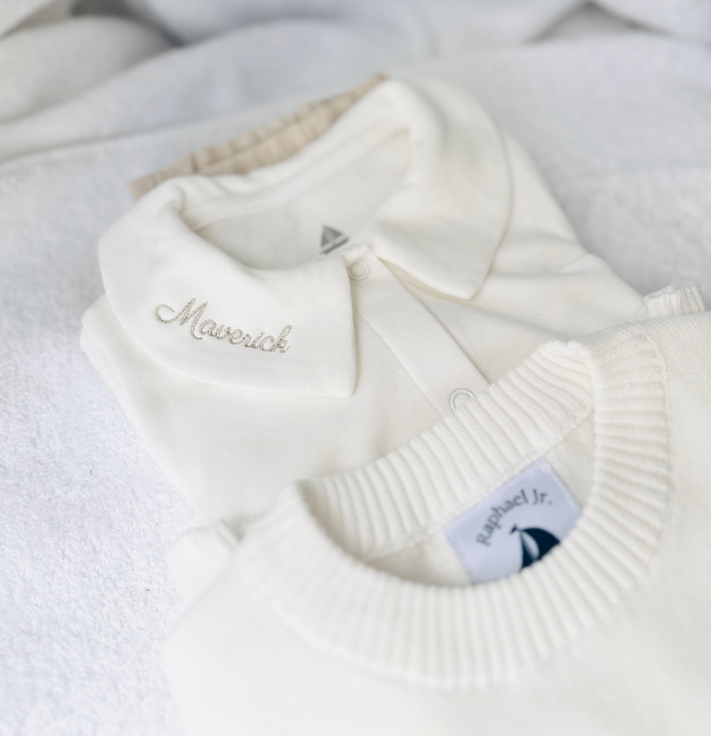 Long Sleeve Collared Cotton Onesie Bodysuit