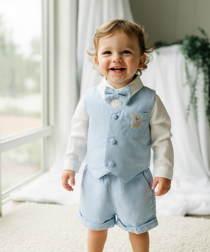 Baby and Toddler Boys Pale Blue vest